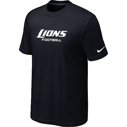 Nike Detroit Lions Sideline Legend Authentic Font Dri-FIT NFL T-Shirt - Black